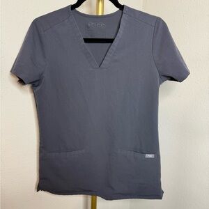 Figs Charcoal 3 Pocket Scrub‎ Top